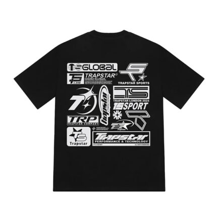Maglietta nera Trapstar in modalità Sport